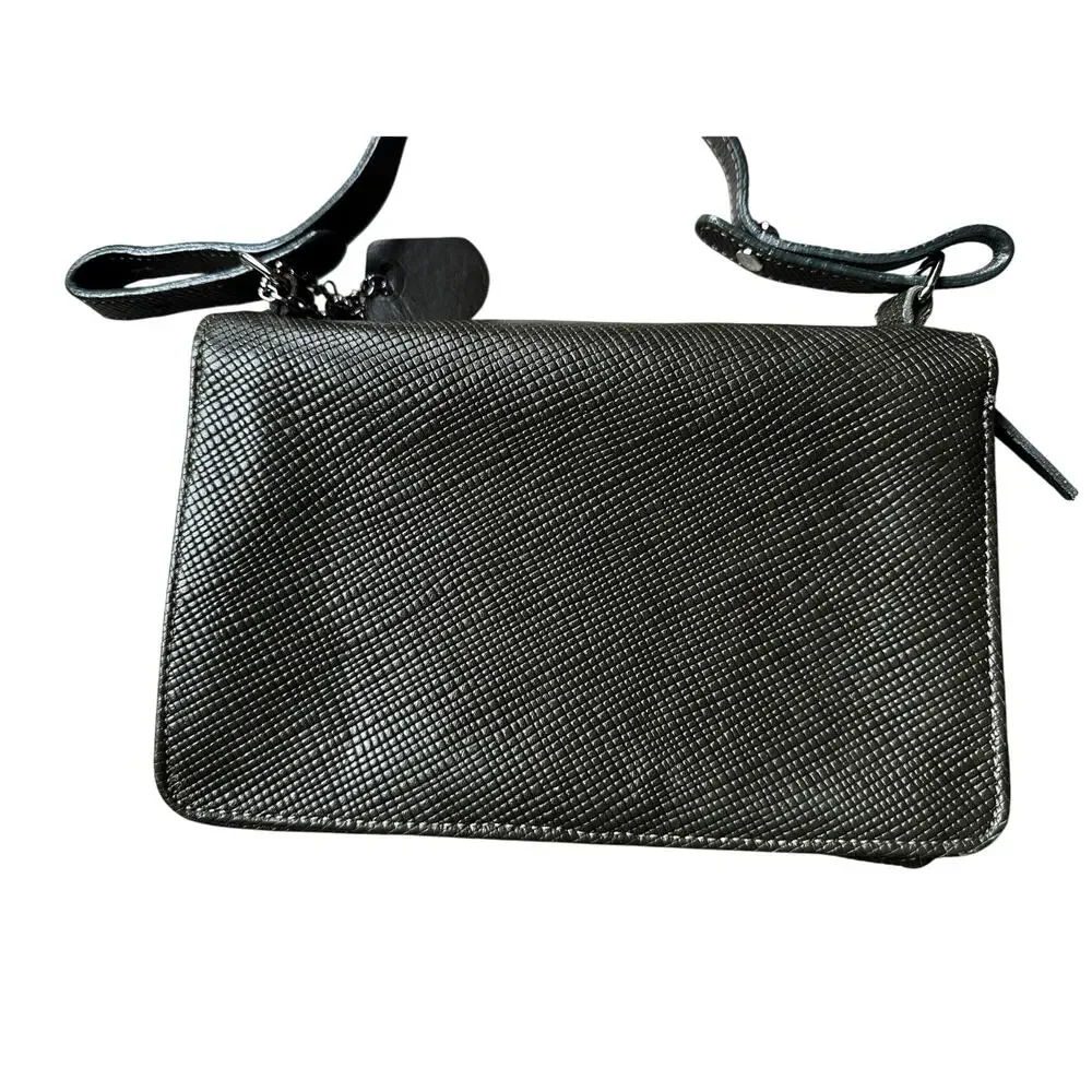 Longchamp Compact Pebbled Leather Crossbody Bag